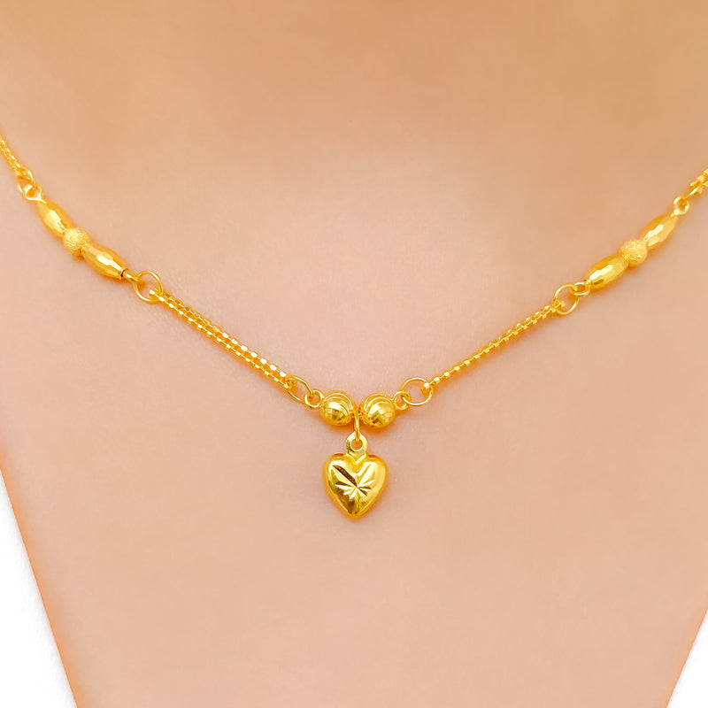 Graceful Heart Necklace Set