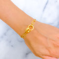 22k-gold-Unique Interlinked Halo Bracelet