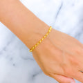 22k-gold-Sleek Linked Halo Bracelet 