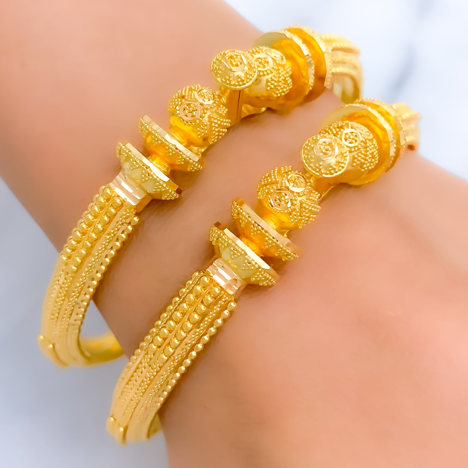 Magnificent Bold 22k Gold Pipe Bangles – Andaaz Jewelers