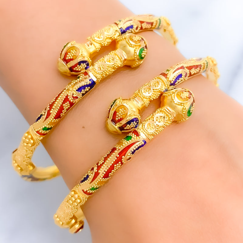 22k-gold-multi-color-festive-pipe-bangles