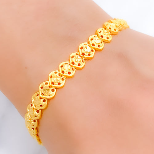 Contemporary Matte 22k Gold Bracelet