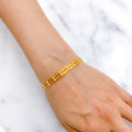 Modern Three Tone Wire 22k Gold Bangle Bracelet