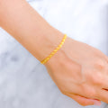 Tasteful Petite Leaf 22k Gold Bracelet