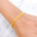 Tasteful Petite Leaf 22k Gold Bracelet