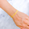 Textured Heart 22k Gold Bracelet