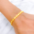 Textured Heart 22k Gold Bracelet