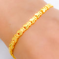 Dressy 22k Golden Leaf Bracelet