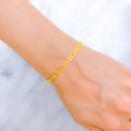 Sleek Modern Link 22k Gold Bracelet