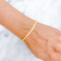 Graceful Floral 22k Gold CZ Bracelet