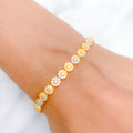 Graceful Floral 22k Gold CZ Bracelet