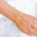 Fancy CZ 22k Gold Bracelet