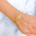 22k-gold-detailed-two-tone-leaf-bangle-bracelet