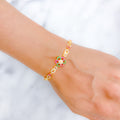 Sophisticated Multi-Color 22k Gold CZ Bracelet