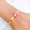 Sophisticated Multi-Color 22k Gold CZ Bracelet