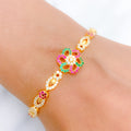 Sophisticated Multi-Color 22k Gold CZ Bracelet