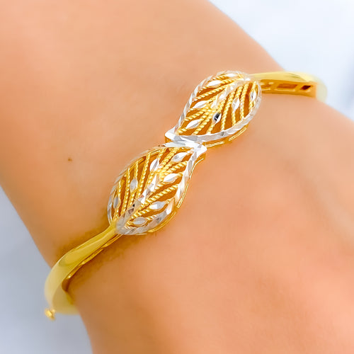 22k-gold-special-leaf-shaped-bangle-bracelet