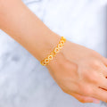 Chic CZ Honeycomb 22k Gold Bracelet