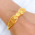 Luscious Floral Bangle 22k Gold Bracelet