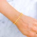 Exclusive Floral CZ 22k Gold Tennis Bracelet