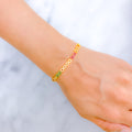 Unique Multi-Color 22k Gold Infinity Bracelet