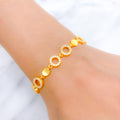 Contemporary Round 22k Gold CZ Bracelet