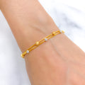Chic Two Tone Two Chain Bracelet