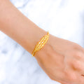 Glistening Posh 22k Gold Bangle Bracelet