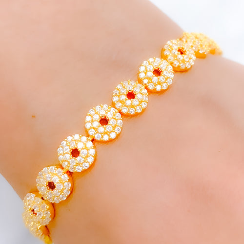 Luscious Shimmering 22k Gold CZ Bracelet