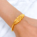 Glistening Posh 22k Gold Bangle Bracelet