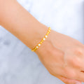 Trendy Sleek 22k Gold CZ Bracelet