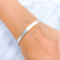 Chic White 22k Gold Bangle