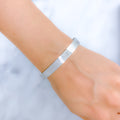 Bright White Gold 22k Gold Statement Cuff