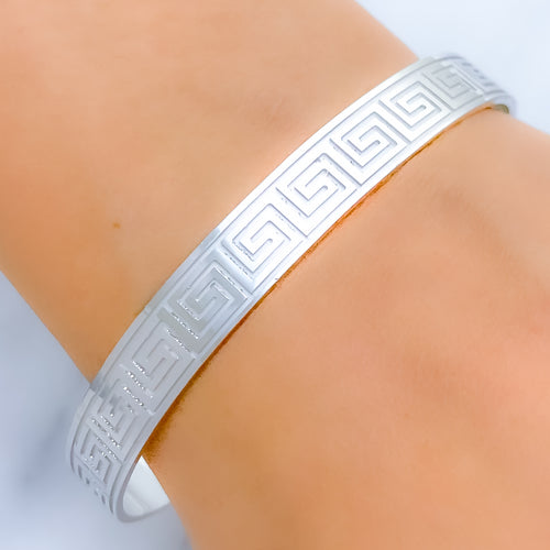 Bright White Gold 22k Gold Statement Cuff