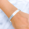 Bright White Gold 22k Gold Statement Cuff