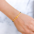 Classy Black 22k Gold Bead Bracelet