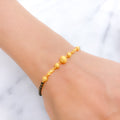 Classy Black 22k Gold Bead Bracelet