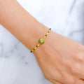 Vibrant Green Meenakari 22k Gold Bracelet
