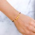 Matte Finish Black 22k Gold Bead Bracelet