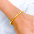 22k-gold-Four Chain Orb Bangle Bracelet  