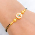 White Meenakari 22k Gold Bracelet