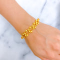 22k-gold-Multi Orb Flexi Bangle Bracelet  