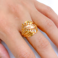 Curvaceous Three-Tone Ring