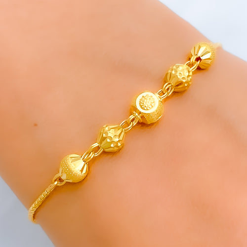 22k-gold-Delightful Gorgeous Orb Bolo Bracelet  