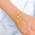22k-gold-Reflective Dotted Orb Bolo Bracelet  