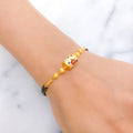 Floral Meenakari Barrel 22k Gold Bracelet