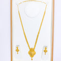 Classic Upscale Long Necklace 22k Gold Set