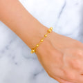 22k-gold-Posh Striped Orb Bracelet  