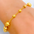 22k-gold-Posh Striped Orb Bracelet  