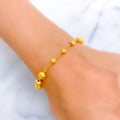 22k-gold-Posh Striped Orb Bracelet  